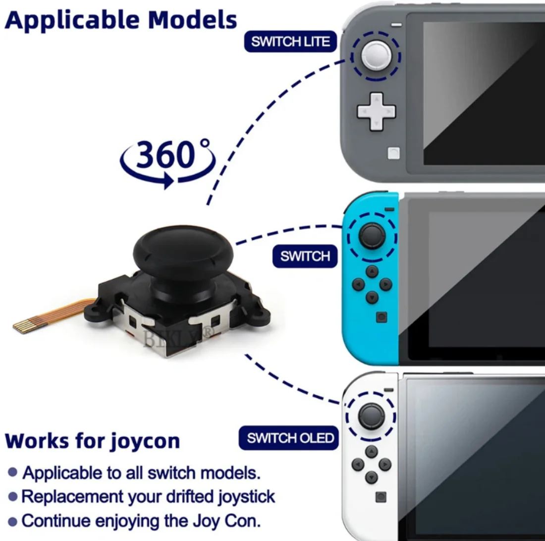 عصا التحكم الأصلية للاستشعار في القاعة لاستبدال JoyCon لا عصا الانجراف لنينتندو سويتش/سويتش OLED/لايت الروك