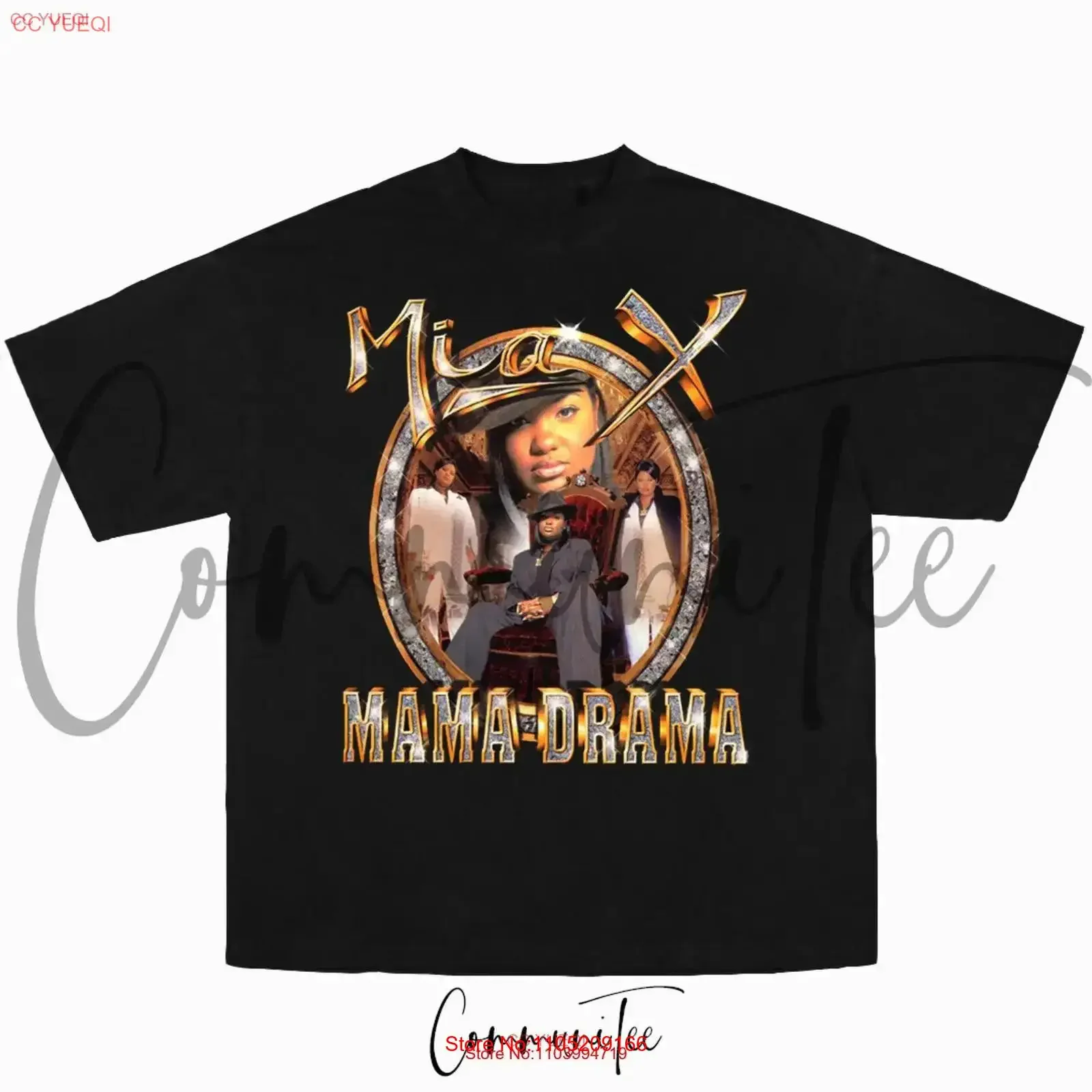 

Mia X Mama Drama No Limit Records Rap T Shirt Big Face Head Vintage 90s Style Hip Hop vintage Washed fashion Soft Stylish