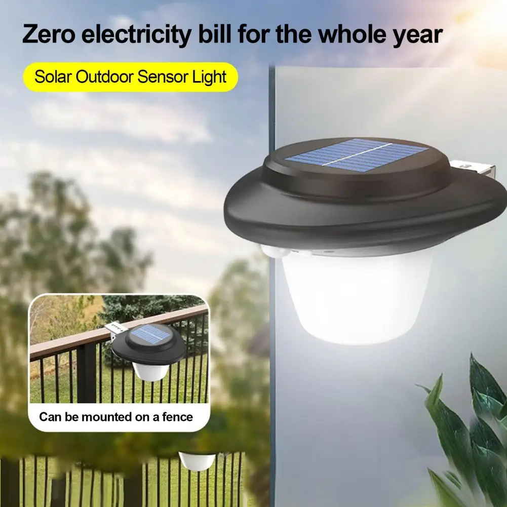 Luz solar ao ar livre com sensor de movimento, lâmpada de jardim, alto brilho, carregamento automático, impermeável para parede, aprimorado