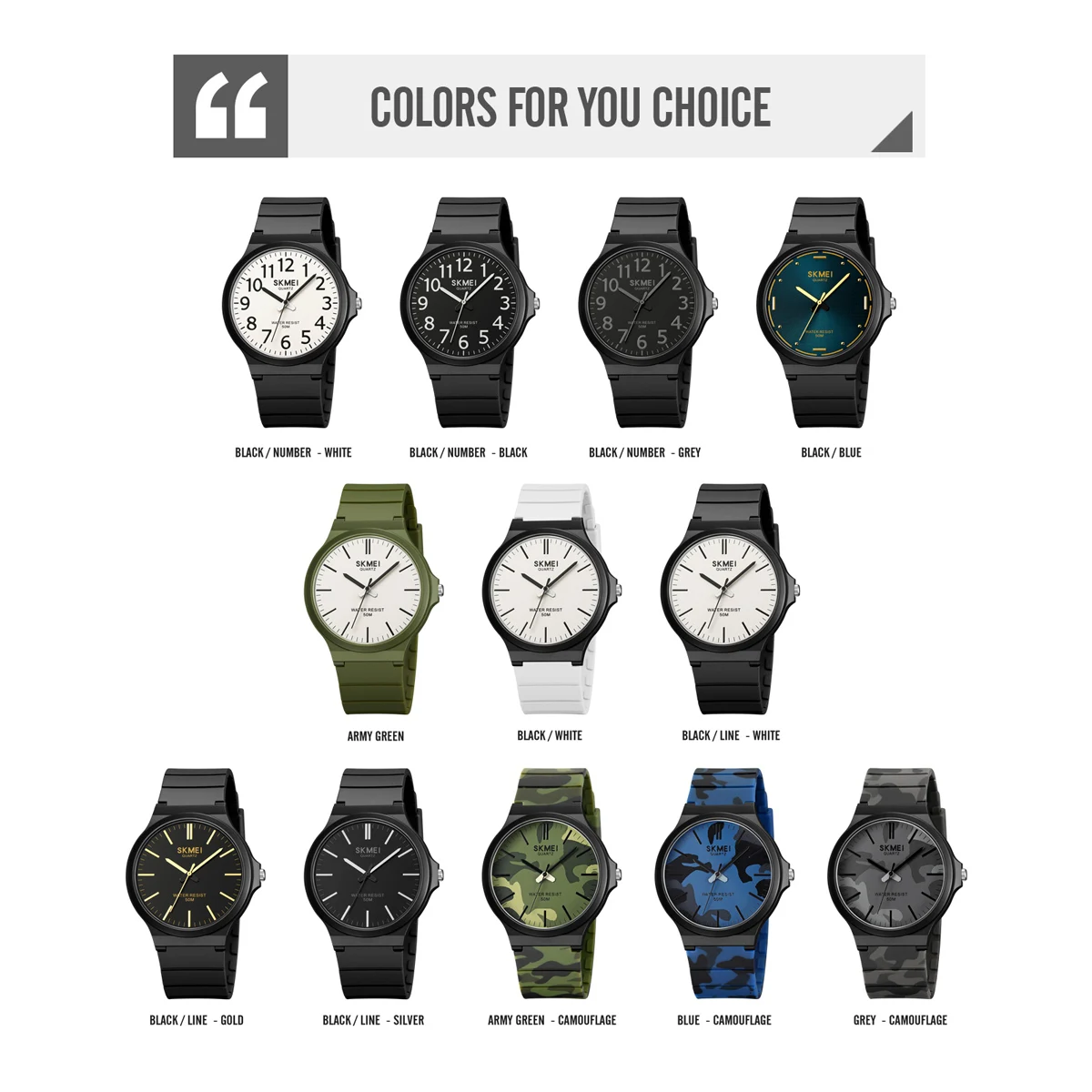 SKMEI 2023 موضة جديدة ساعة غير رسمية للرجال والنساء مقاوم للماء الرياضة ساعة اليد الذكور ساعة رجالي ساعات للهدايا Reloj Hombre