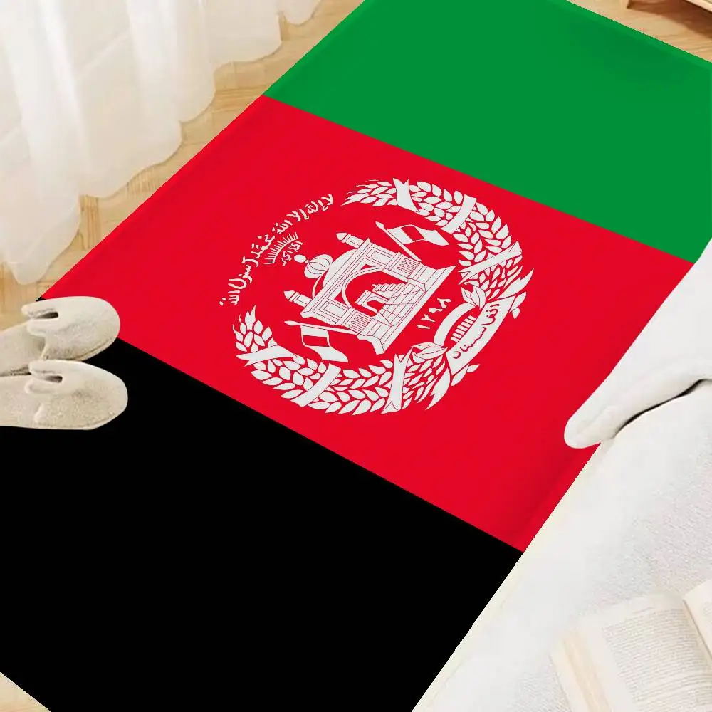 Afghan Afghanistan Flag Door Mat Washable Non-Slip Living Room Sofa Chairs Area Mat Kitchen Doormat Area Rug