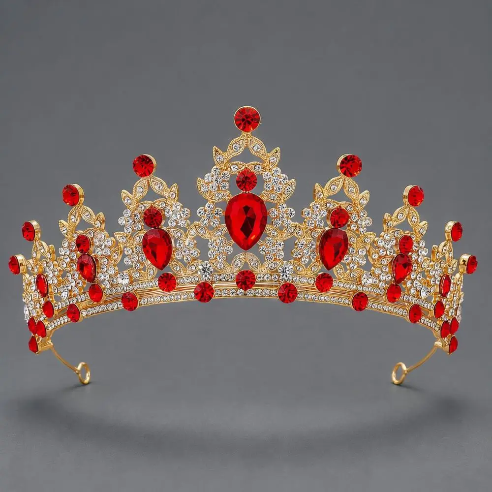 Retro Luxury Rhinestone Crown For Miallo Bridal Tiara Wedding Hair Accessory Shiny Crystal Headpiece Prom Party Decor
