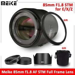 Meike 85mm F1.8 STM messa a fuoco automatica Full Frame Portrait Medium teleobiettivo per fotocamere Nikon Z/Fujifilm X/Sony E Mount