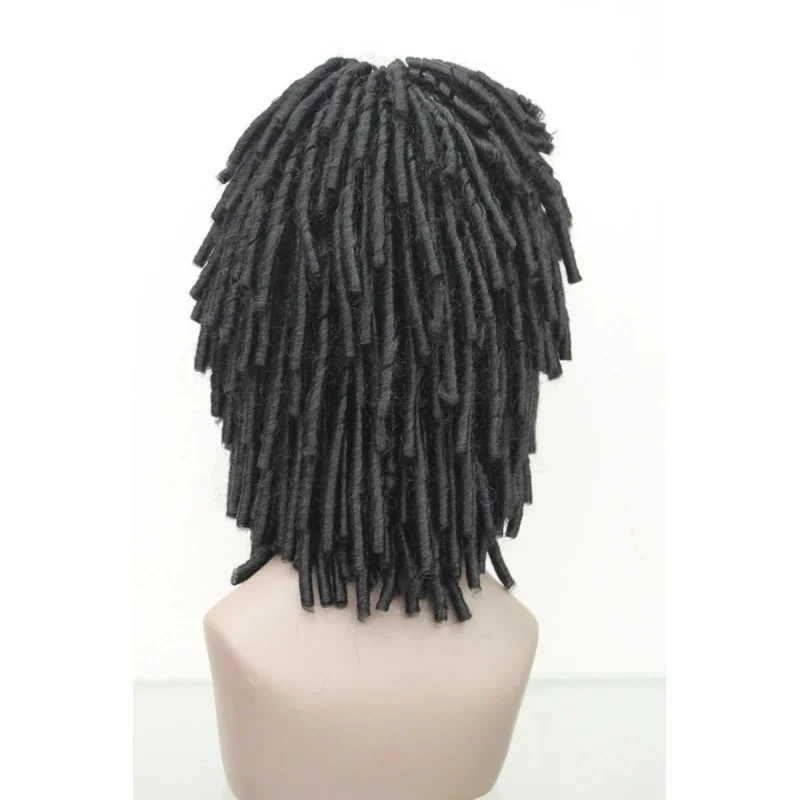 Wig wanita gaya Afrika hitam wig DREADLOS RUUD GULLIT