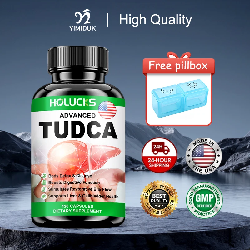 

HOLUCKS TUDCA Advanced Capsules, with Probiotics & Pterostilbene, Support Body Detox, Liver Function, Boost Digestion & Immunity