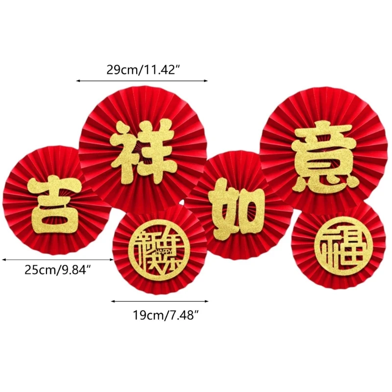 2024 Paper Fan Decorations Perfect for New Year Celebrations in Any Setting