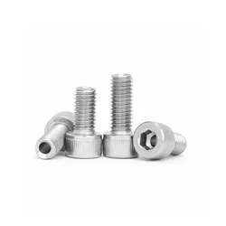 304 Stainless Steel Hexagonal Cylindrical Head Hollow Exhaust Screws Hollow Mask Machine Through-Hole Screw Bolt M4M5M6M8M10