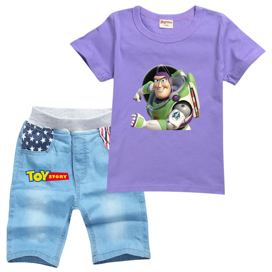 

Toy Story Woody Buzz Lightyear Movie Boys Girls Women Men Shorts Sets Cartoon Summer Clothes Casual Clothing Sets