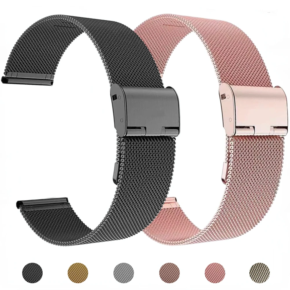 

20mm Milanese Strap for Samsung Galaxy Watch 5/4 44mm 40mm/5 Pro 45mm Metal Wristband for Samsung Watch 4 Classic 46mm 42mm Band