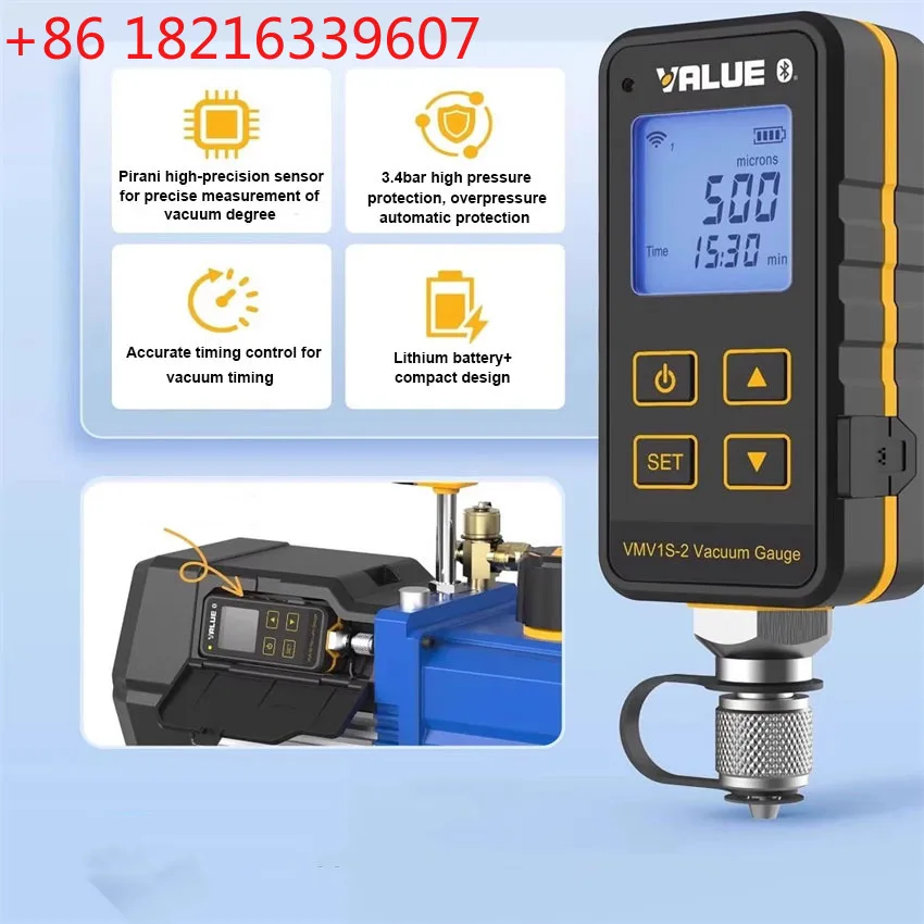 YAO New VMV1S-2 Smart Bluetooth Vacuum Gauge Tools High-Precision Pirani Sensor For Refrigerant Portable And Convenient
