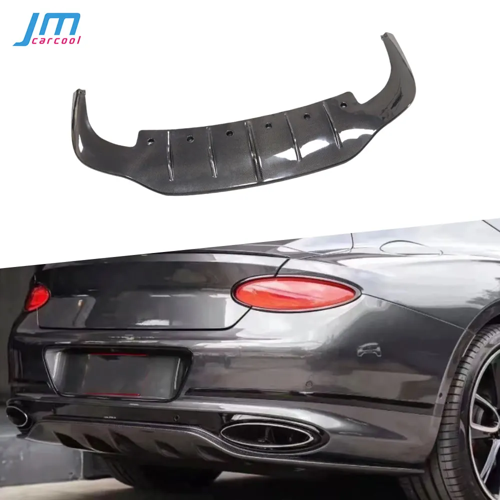 Echte Carbon-Heckdiffusor-Splitter-Spoiler für Bentley Continental GT W12 2015-2021 Heckdiffusor