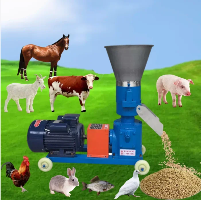 

Poultry fish mini animal food pelet chicken feed pellet making press granulator pelletizer peletizadora mill processing machines