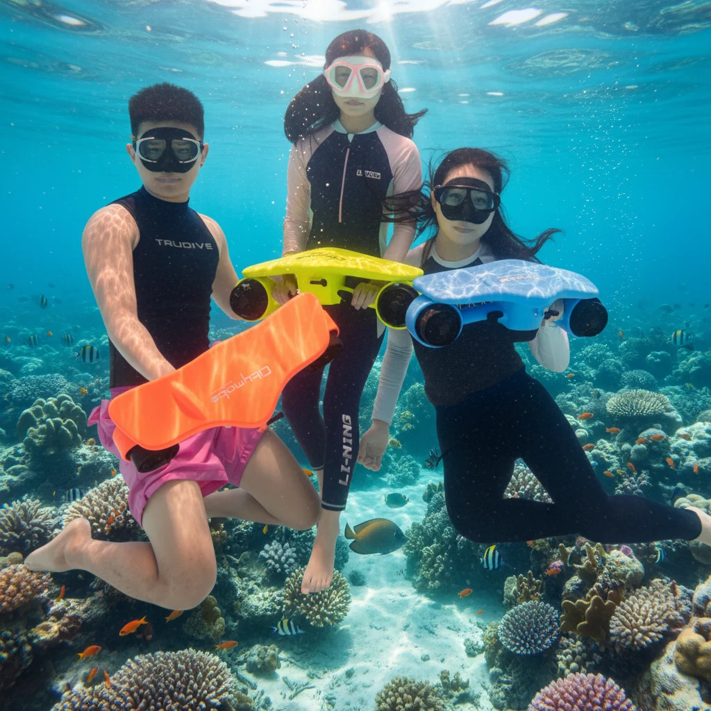 530W 1.7M/S 131.04Wh Dual Speed Scooter Subacqueo Water Scooter Electric For Surfing & Snorkeling