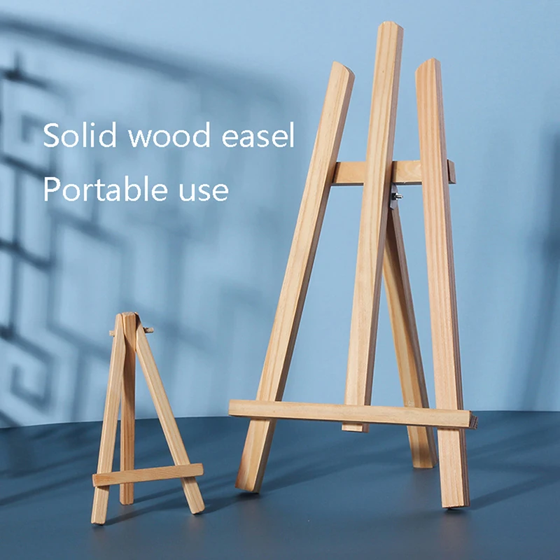 Mini Solid Wood Easel Frame Creative Triangle Wedding Table Card Stand Display Holder Children Painting Craft Artist Supplies