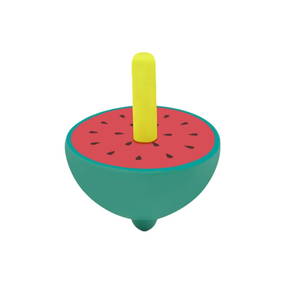 

Wooden Fruit Tops Toys Mini Watermelon Shape Kids Educational Safe Fine Motor Skills Gyroscope Building Blocks