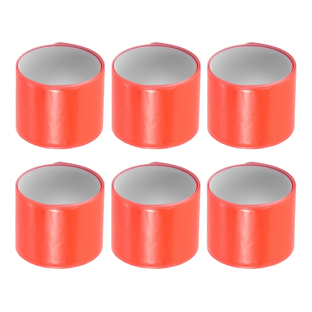 

6Pcs Reflective Slap Wristbands High Visibility Safety Reflector Bracelets Night Running Cycling Walking Outdoor Gear