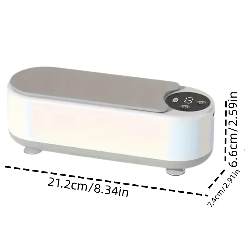 1pc High-Frequency Ultrasonic Glasses Cleaner Machine - Wireless Control, Multi-Purpose Cleaning for Eyewear and Accessories