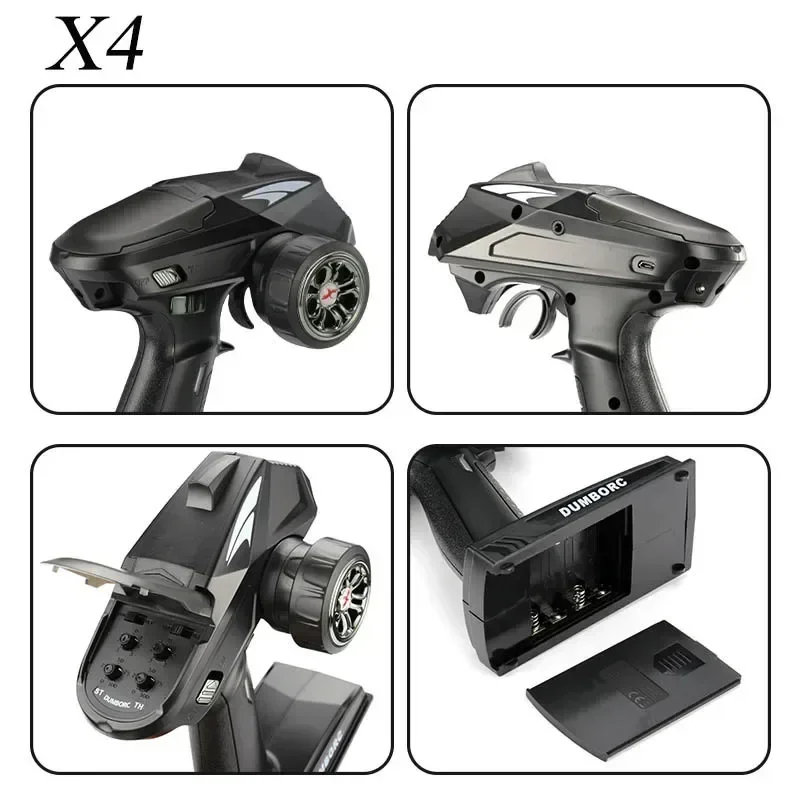 DUMBORC X6 X4 6CH 4CH 6 Channel Transmitter 2.4G Remote Control P6F P6FG P6DCG Gyro Receiver for 1/10 1/8 RC Car Boat Axial D90