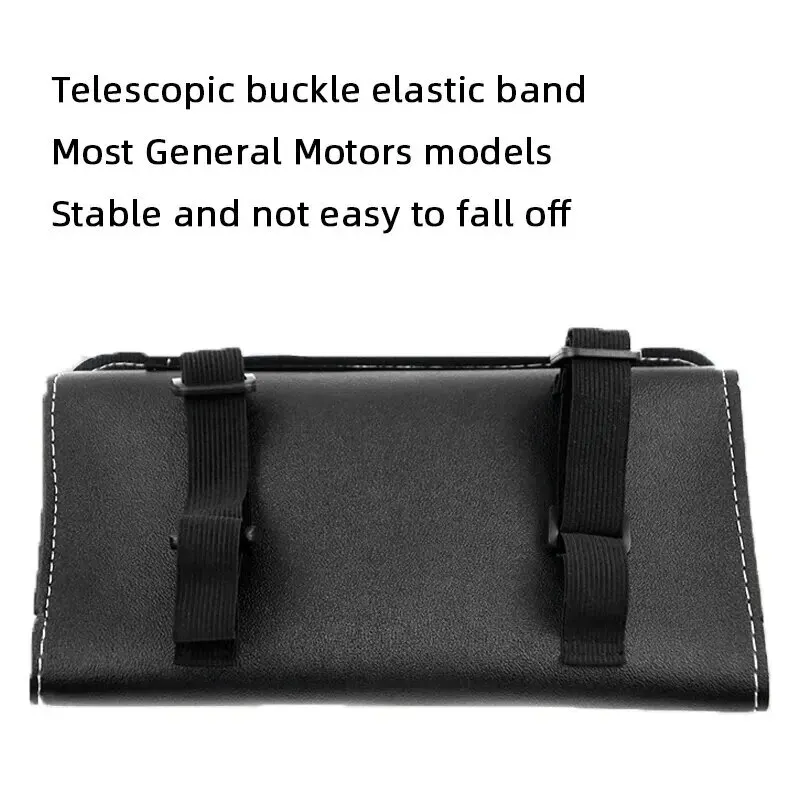 1PC Tissue Box PU Leather Car Sun Visor Hanging Holder Car Tissue Boxes Auto Interior Storage Decoration Accessories image 3
