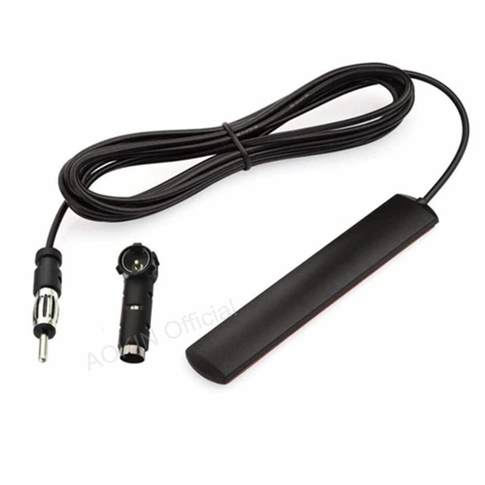 Car Antenna Car Stereo FM AM Radio Antenna Adhesive Mount with FM Adapter for Vehicle Truck Stereo CD Media Receiver Player