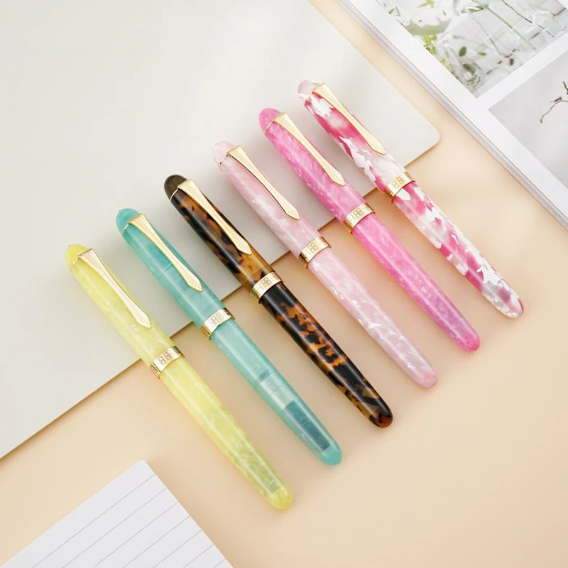 Pent Japan Fountain Pen Pink leopard print color Resin Schmidt EF 0.5 Writing Smooth Office School Writing Gift calligraphy pen