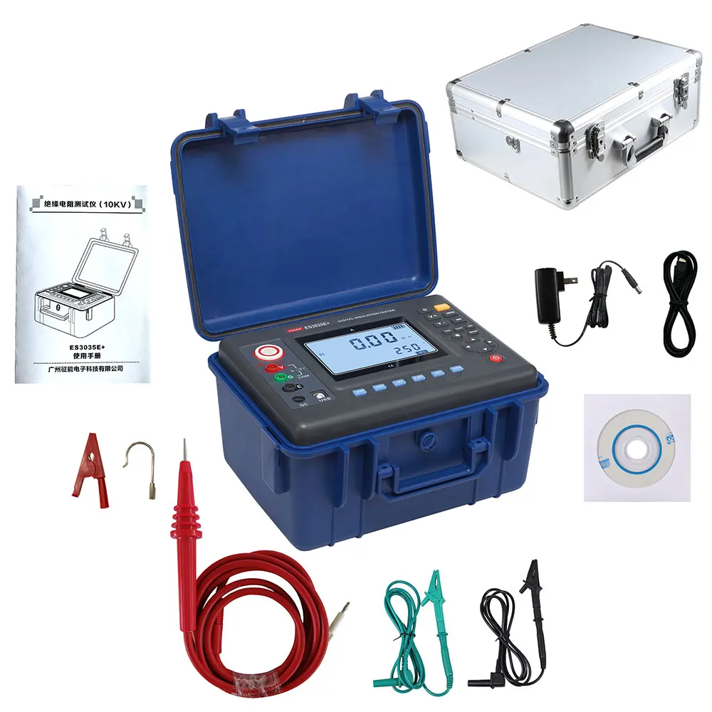 Isolamento Digital Resistência Tester, Duplo Isolamento Proteção Megohmmeter, FUZRR, ES3035E, ES3035 +, 10KV