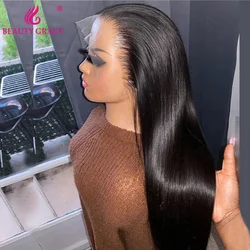 Glueless Wigs Human Hair Lace Frontal Wig Brazilian Straight Human Hair Wig HD 13X4 Lace Front Wig 4X4 Gluless Wig Ready To Wear