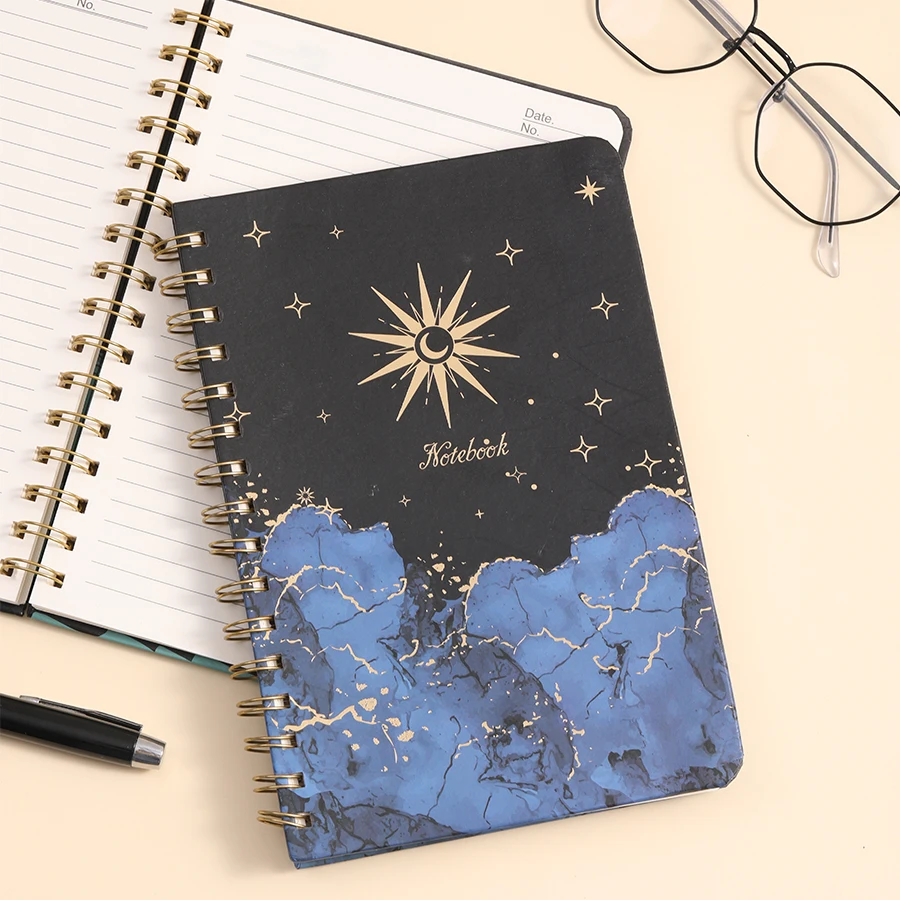 Premium Strap, Coil, Diary, Blue, Hot Selling, 8, 3 x 5, 7 inches, 200 pages, Preferred Gift