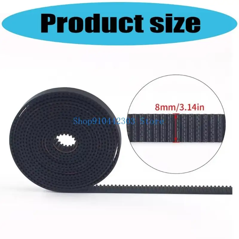 L4MD 8mm Width Rubber Timing Belt Industrial Open Drive Belt Replacement for Plus