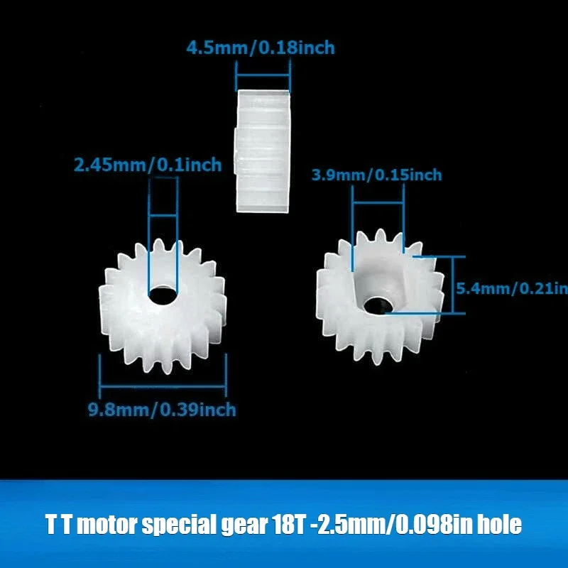 1 Set Assembly including 2 TT Reduction Motors 125mm Plastic Rack + Special Gears for TT Motors Matching Cutting Mat and Screws