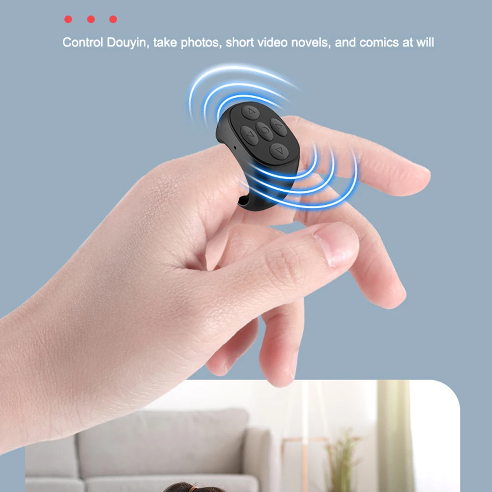 10M Page Turning Ring Roller Camera Shutter Music Controller for Xiaomi Apple Tiktok Scrolling Ring Mobile Selfie Remote Control