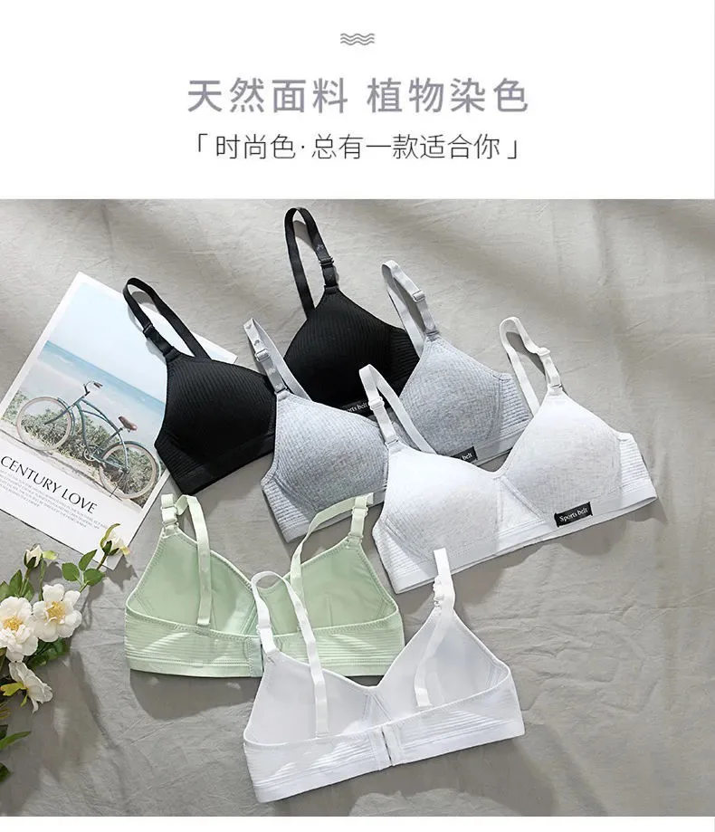 Top Cotton Underwear Ab Cup Bra For Gathered Push Up Bra Comfort Brassiere Lingerie Bralette For Bras