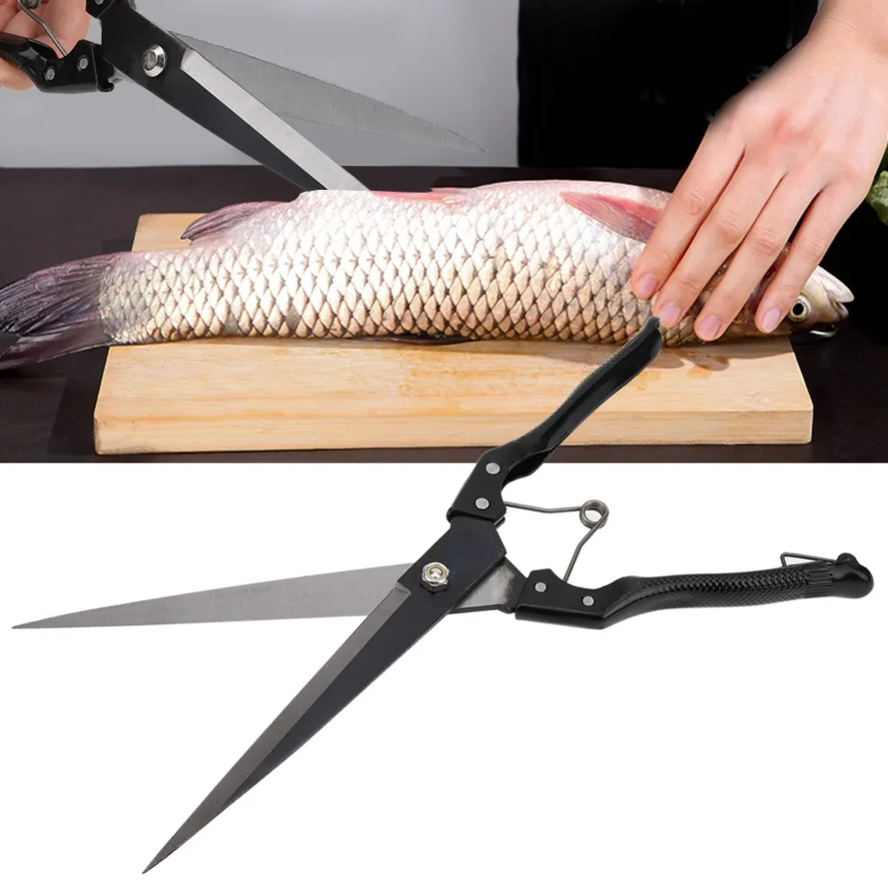 Iron Steel Wool Shears Long Pointed Blades Spring Loaded Hand Shears Textured Grip Comfortable Handle Sheep Shears