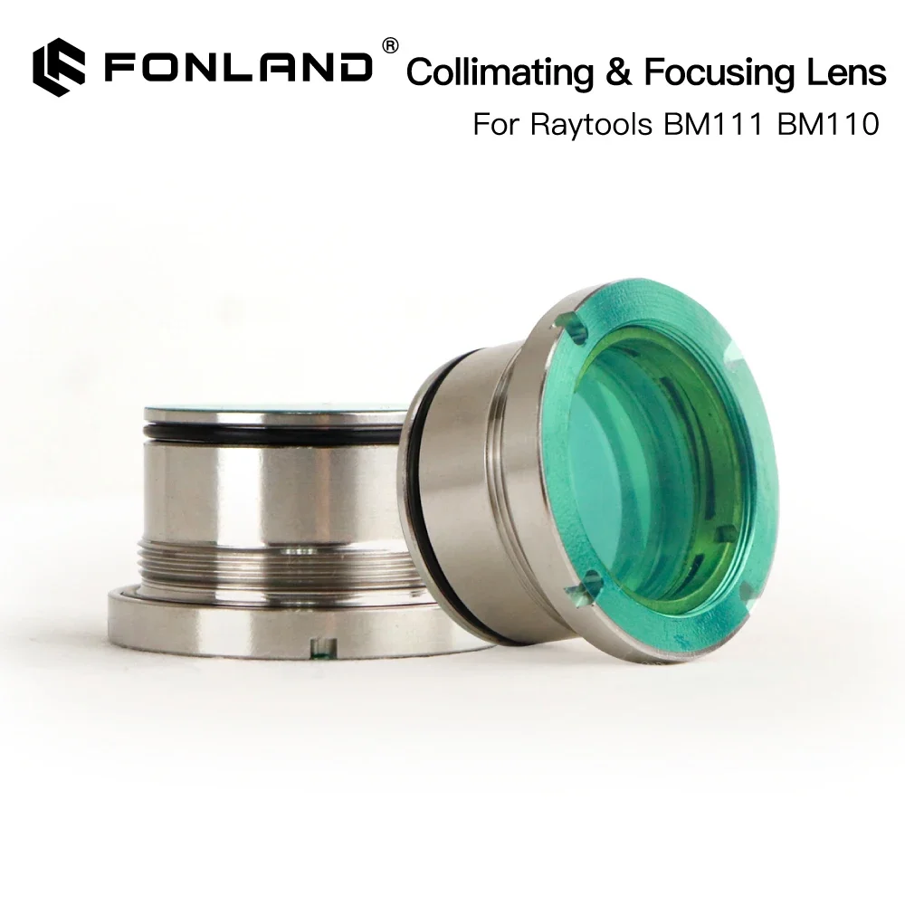 Fonland Raytools BM111 BM110 0-3KW Collimating and Focusing Lenses with Lens Holder for Raytools BM111 Fiber Laser Head