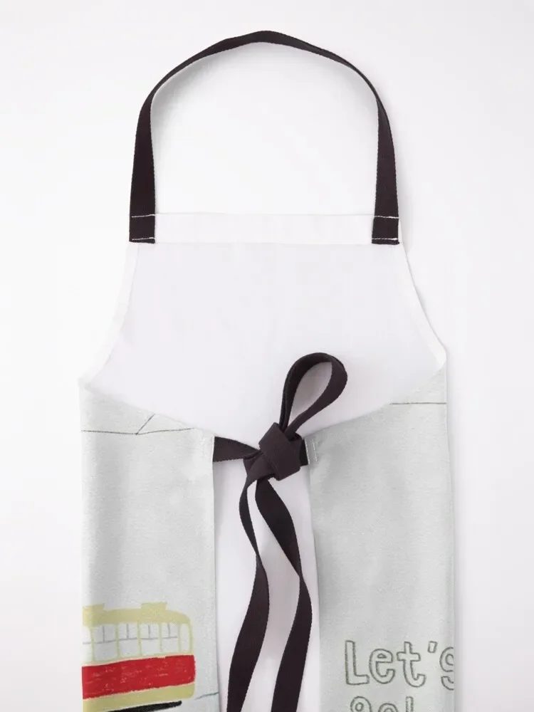 Tram in Prague (Praha) Apron japanese woman painters cook wear Apron