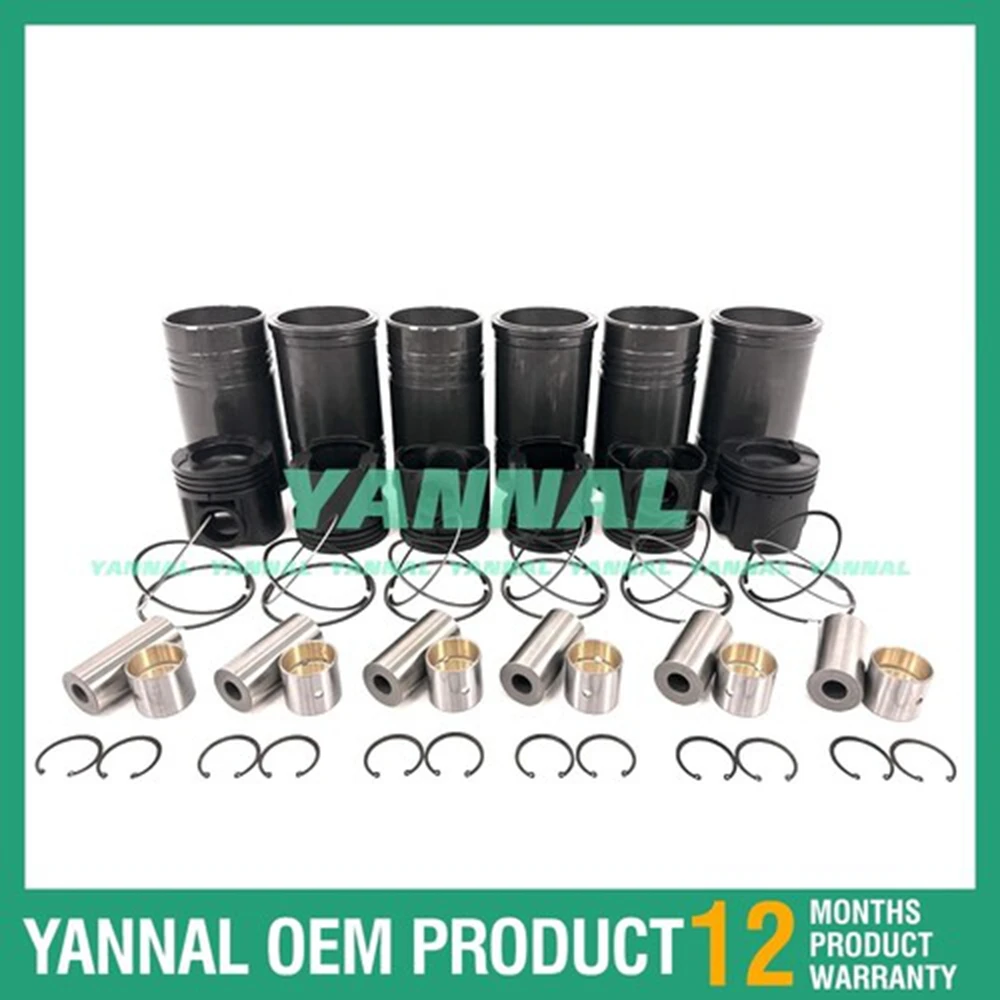 

6x 6151-31-2710 Engine Overhaul Rebuild Kit For Komatsu 6D125 Engine Parts