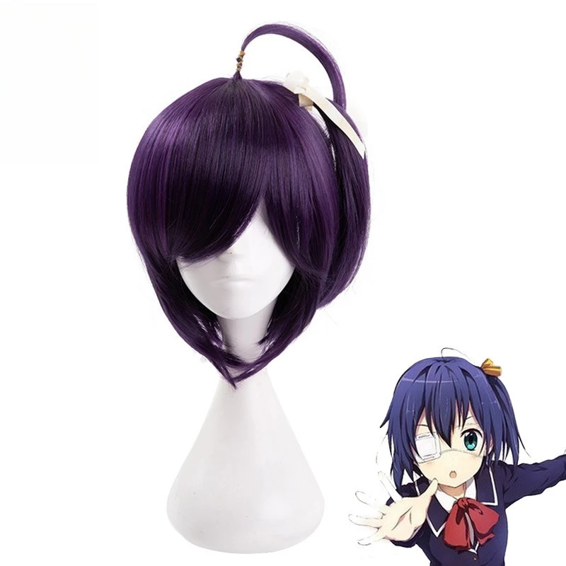 

Wig Otaku Love Kotori Sakurai Black And Purple Side Bangs Cosplay Wig