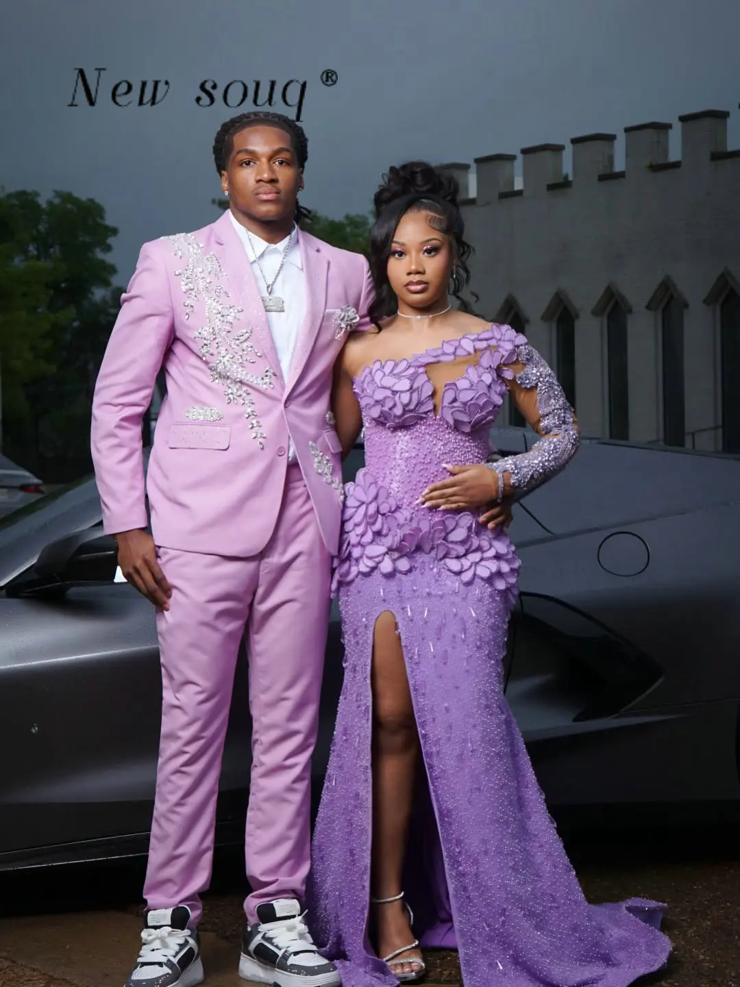 Customized Lilac Purple One Shoulder Prom 2K26 Dresses Crystals Pearls African Wedding Reception Evening Party Gowns Plus Size