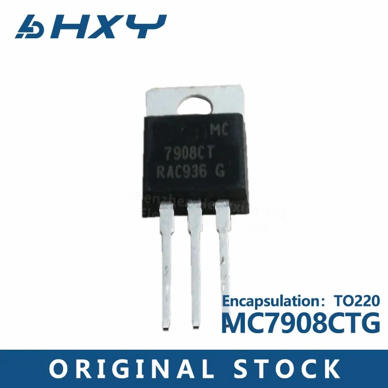 10PCS MC7908CTG 7908CT 1A/8V three-terminal linear voltage regulator triode in line to220 package