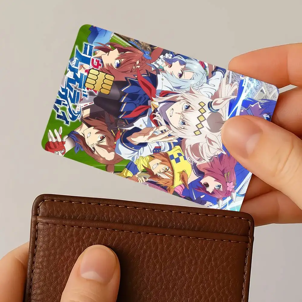 New Anime Uma Musume Cinderella Gray Part 2 Credit Card 4PCS Anti-scratch Waterproof Stickers for Bank Debit Decorative