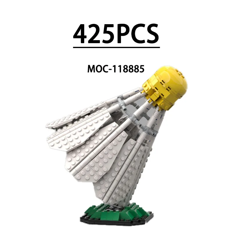 MOC-118885 Building Block Giant Badminton Model, 425 Pieces, Children's Educational Birthday, Christmas, and New Year Toy Gift