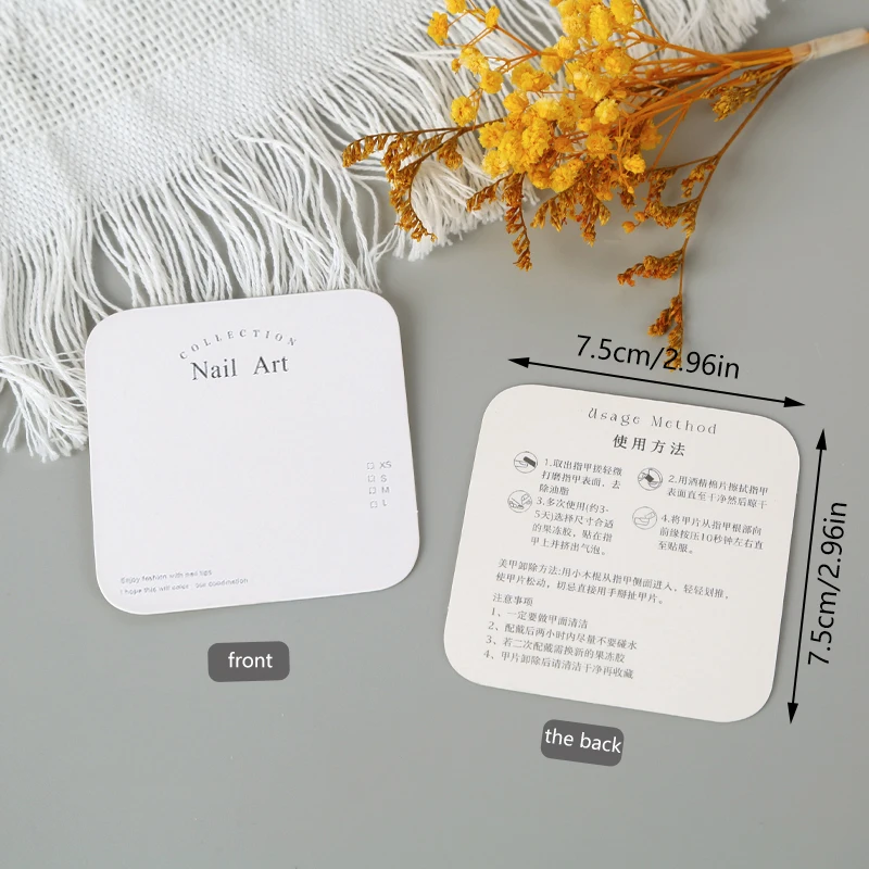 20Pcs Nagel Display Karton Einfache Stil Gefälschte Nägel Karte Für Drücken Auf Nägel Foto Requisiten Nagel Salon