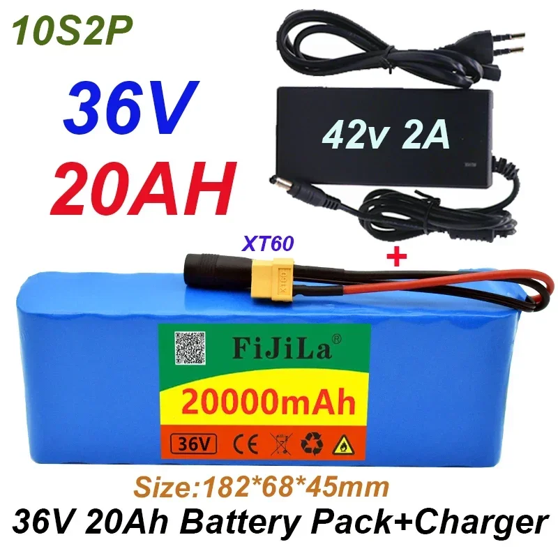 

36V 20Ah 10S2P 18650 Rechargeable battery pack 20000mAh,modified Bicycles,electric vehicle 42V Protection PCB +42V Charger