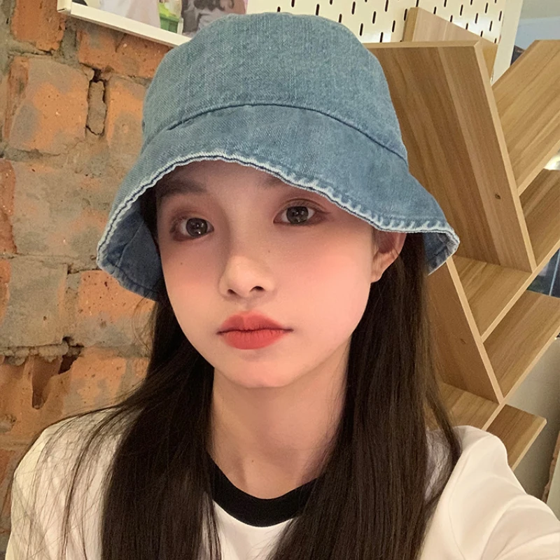 Женское джинсовое ведро в стиле ретро