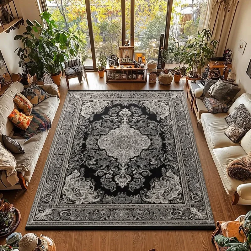 RAKKS ريترو الفارسي نمط هندسي المنزل الحمام الكلمة حصيرة غرفة المعيشة سجادة كبيرة غرفة الطعام دراسة أريكة السرير السجاد.