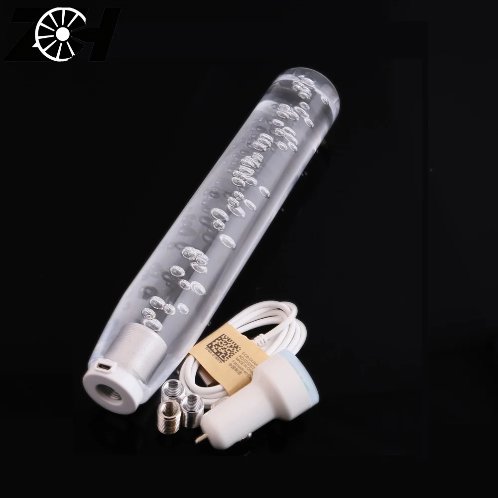 25cm Car Transparent Stitching Gear Shift Knob Crystal Bubble Colorful Shifter Lever AT MT Fit For Honda Toyota