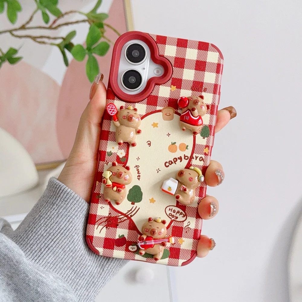 

Cortex 3D Christmas Cartoon Cute Lucky Dolphin With Bracelet Phone Case For iPhone 15 14 13 12 11 16 Pro Max Bumper Back Cover
