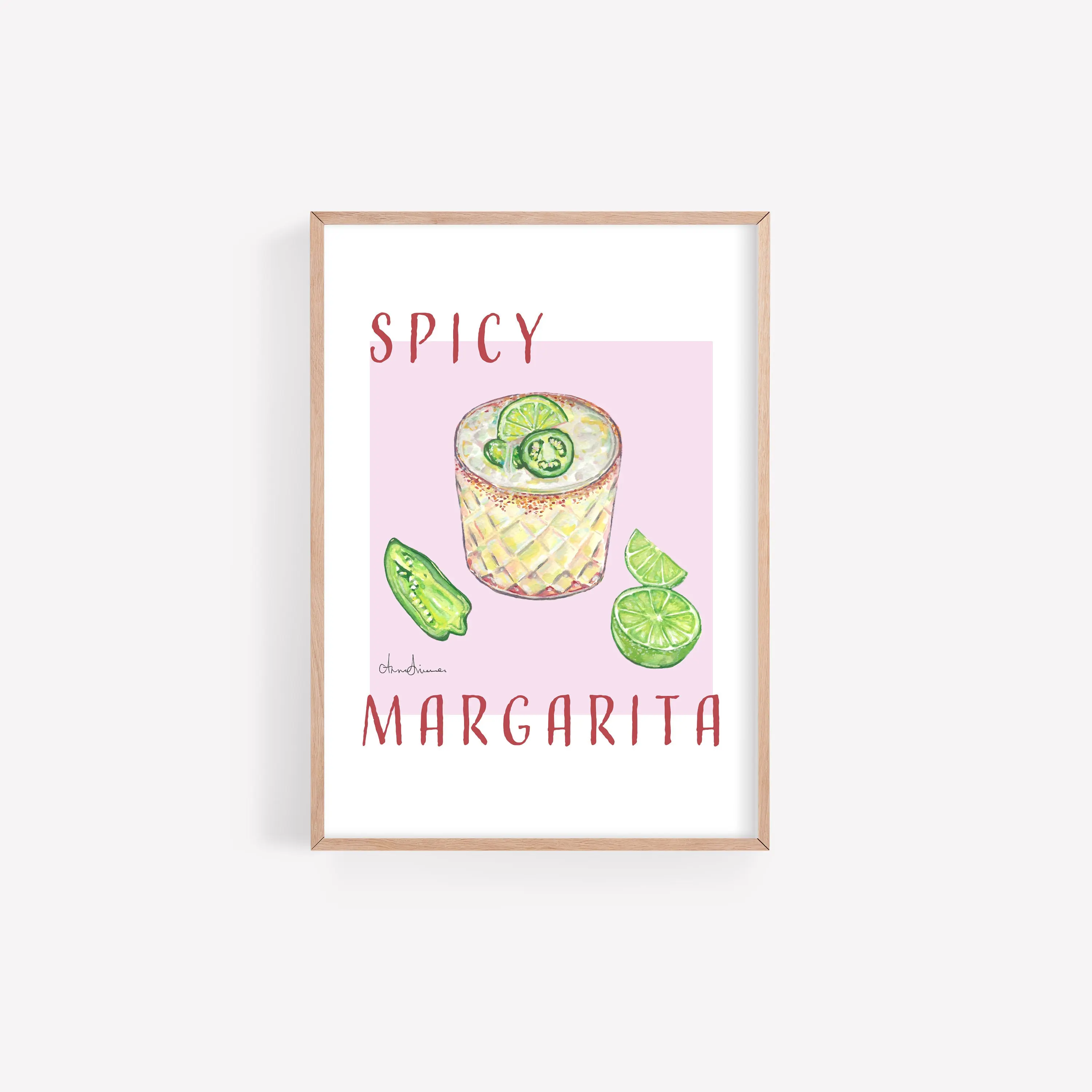 Aperol Spritz Margarita Negroni Limoncello Spicy Margarita Cocktail Poster Wall Art Pictures Canvas Painting Room Home Decor