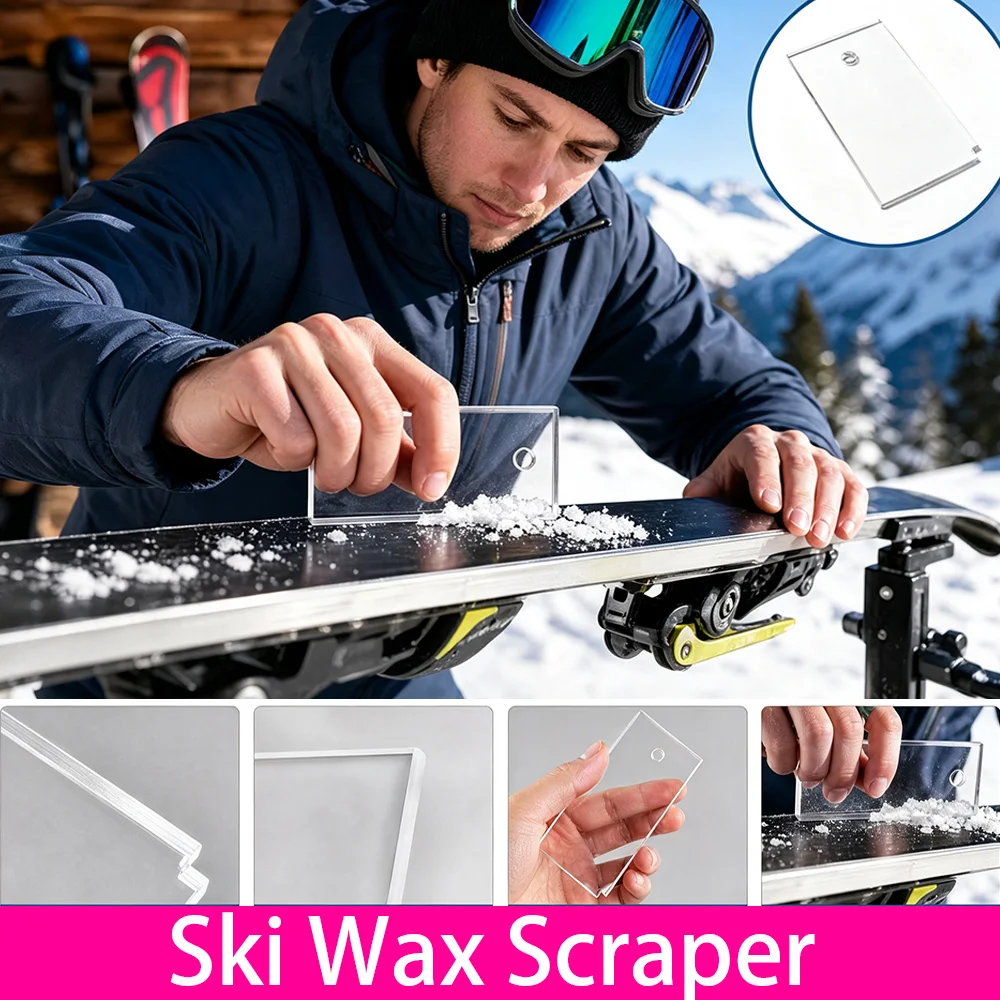 High‑Hardness Ski Wax Scraper, Male Female Snow Sports Fans, Ski Snowboard Clean Old Wax Reliable Snowboard Part