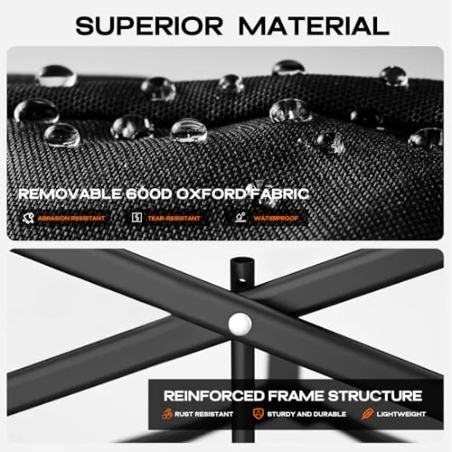 Carro plegable extra grande de 300 L con capacidad de carga de 440 libras Diseño resistente extendido de 48 pulgadas de largo con un gran todoterreno